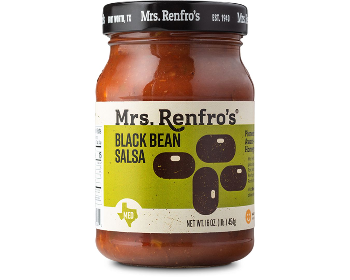 Mrs Renfro's Black Bean Salsa 454g-Salsa-The Local Basket