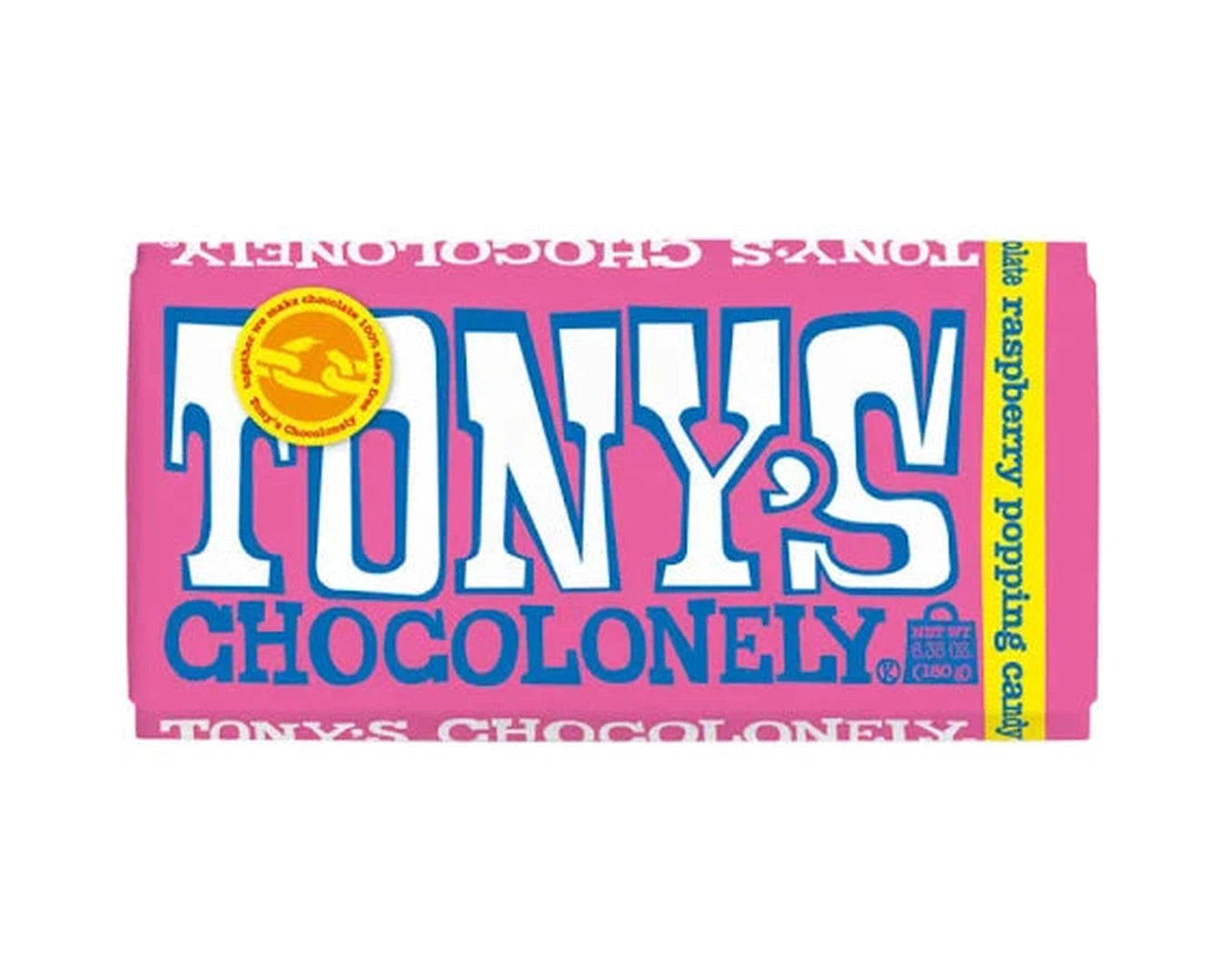 Tony's Chocolonely - White Raspberry Popping Candy Bar 180gr-The Local Basket