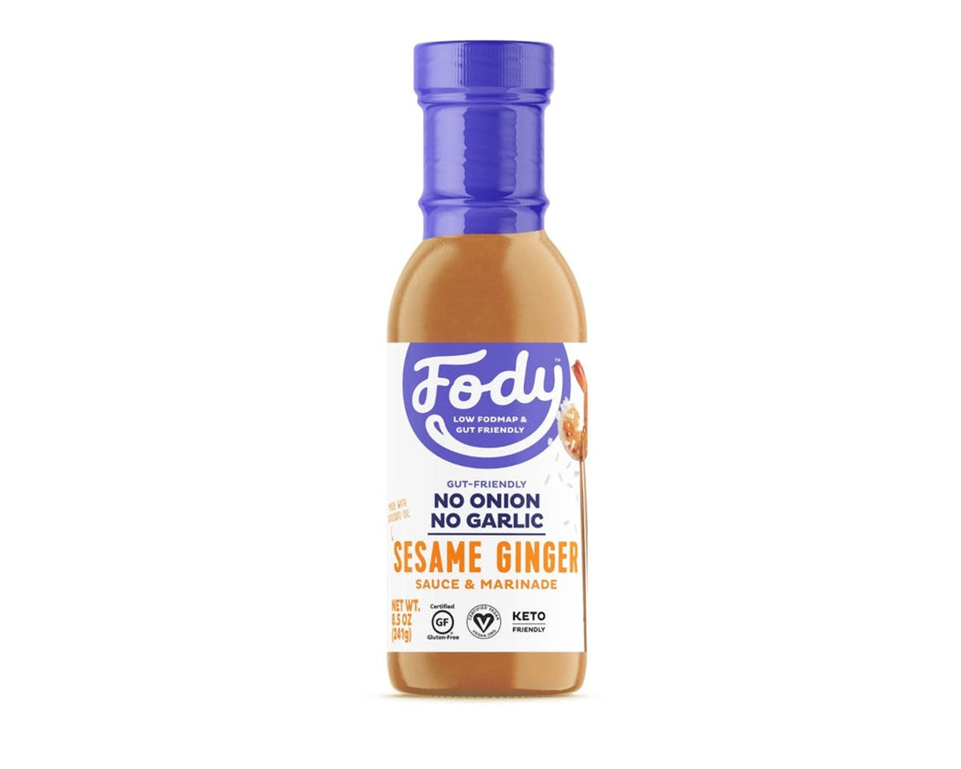 Fody Low Fodmap Sesame Ginger Sauce Marinade 241g-Sauce-The Local Basket