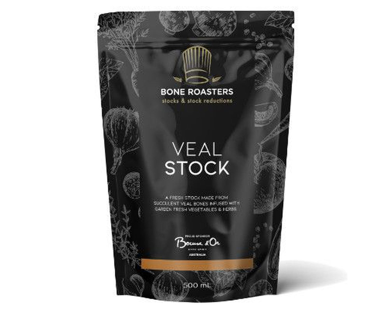 Bone Roasters Veal Stock 500ml-Stock-The Local Basket