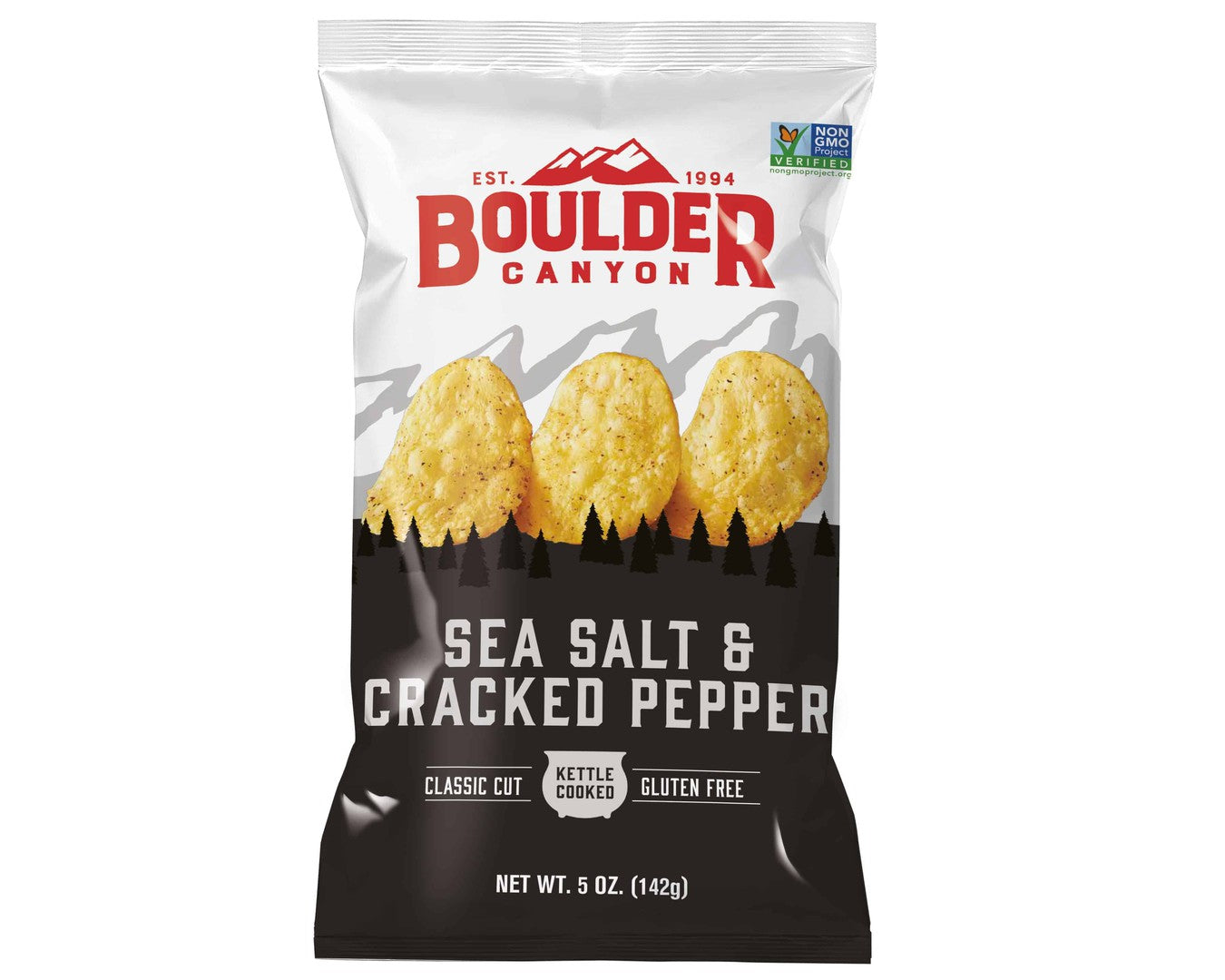 Boulder Sea Salt Cracked Pepper Chips 142g-Chips-The Local Basket