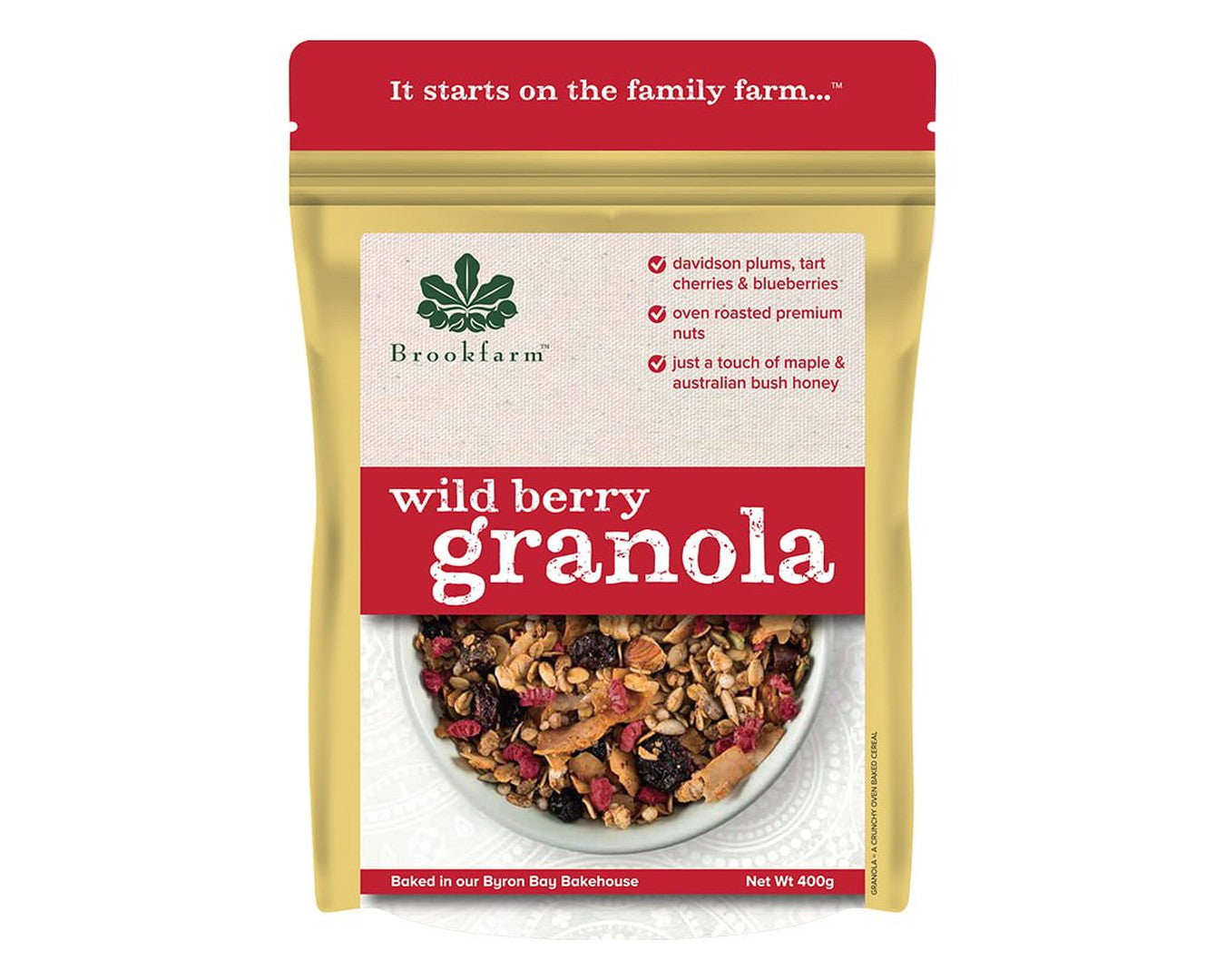 Brookfarm Wild Berry Granola 400g-Cereal-The Local Basket