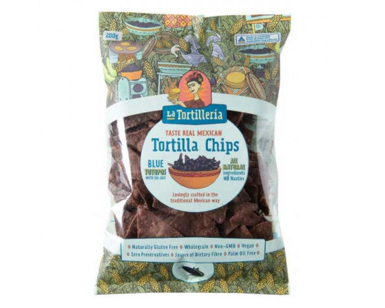 La Tortilleria Blue Totopos 200g-Chips-The Local Basket