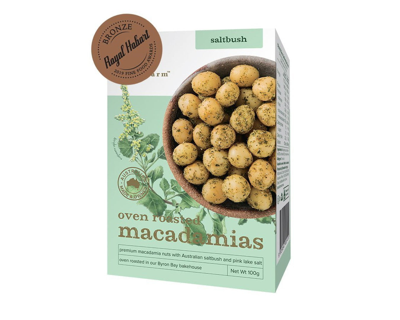 Brookfarm Roasted Macadamia Salt Bush 100g-Snack-The Local Basket