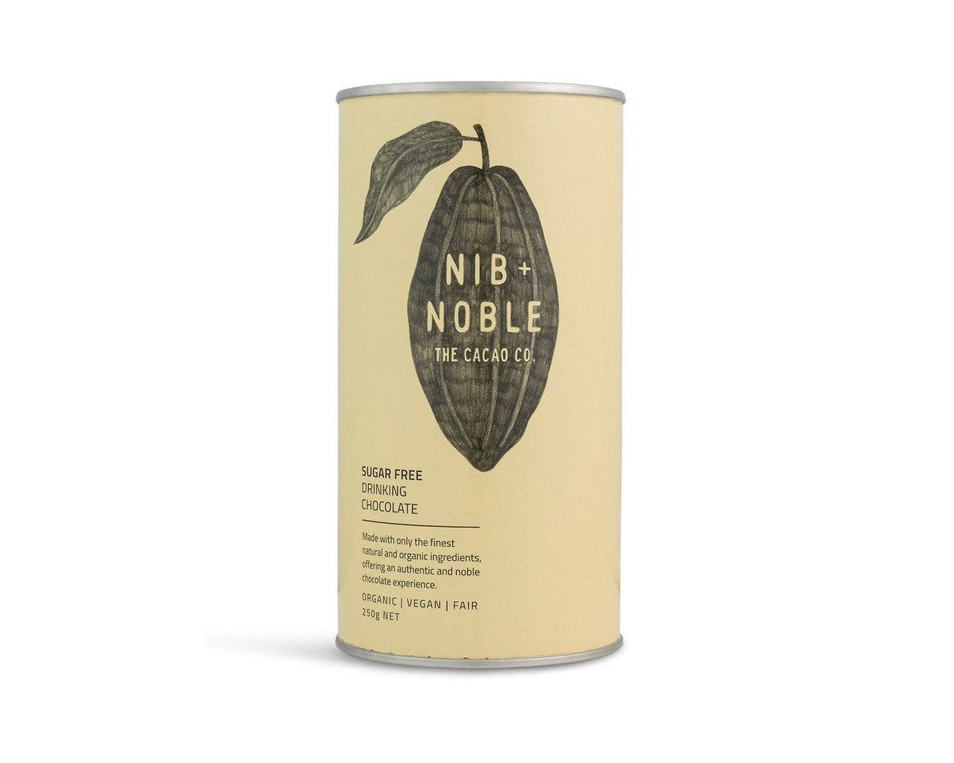 Nib Noble Sugar Free Organic Drinking Chocolate 250g-Drinking Chocolate-The Local Basket