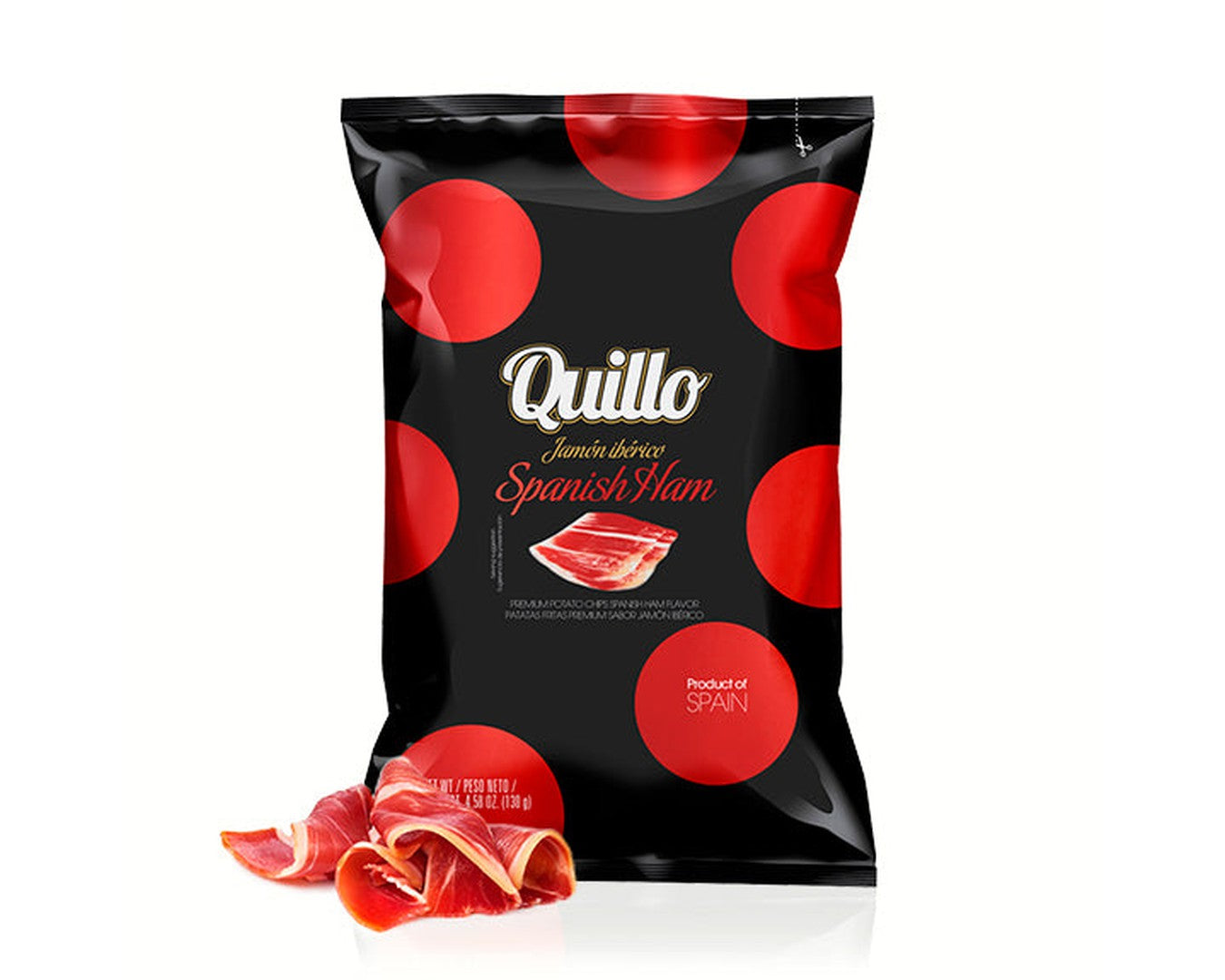 Quillo Iberian Ham Potato Chips 130g-Chips-The Local Basket