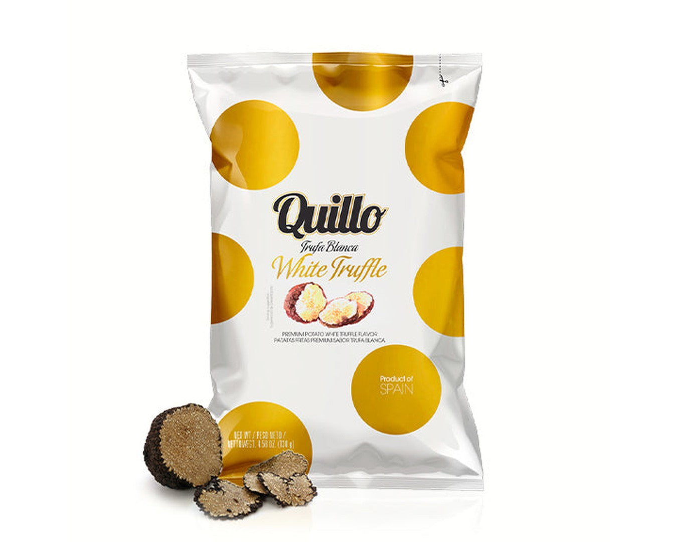 Quillo White Truffle Potato Chips 130g-Chips-The Local Basket