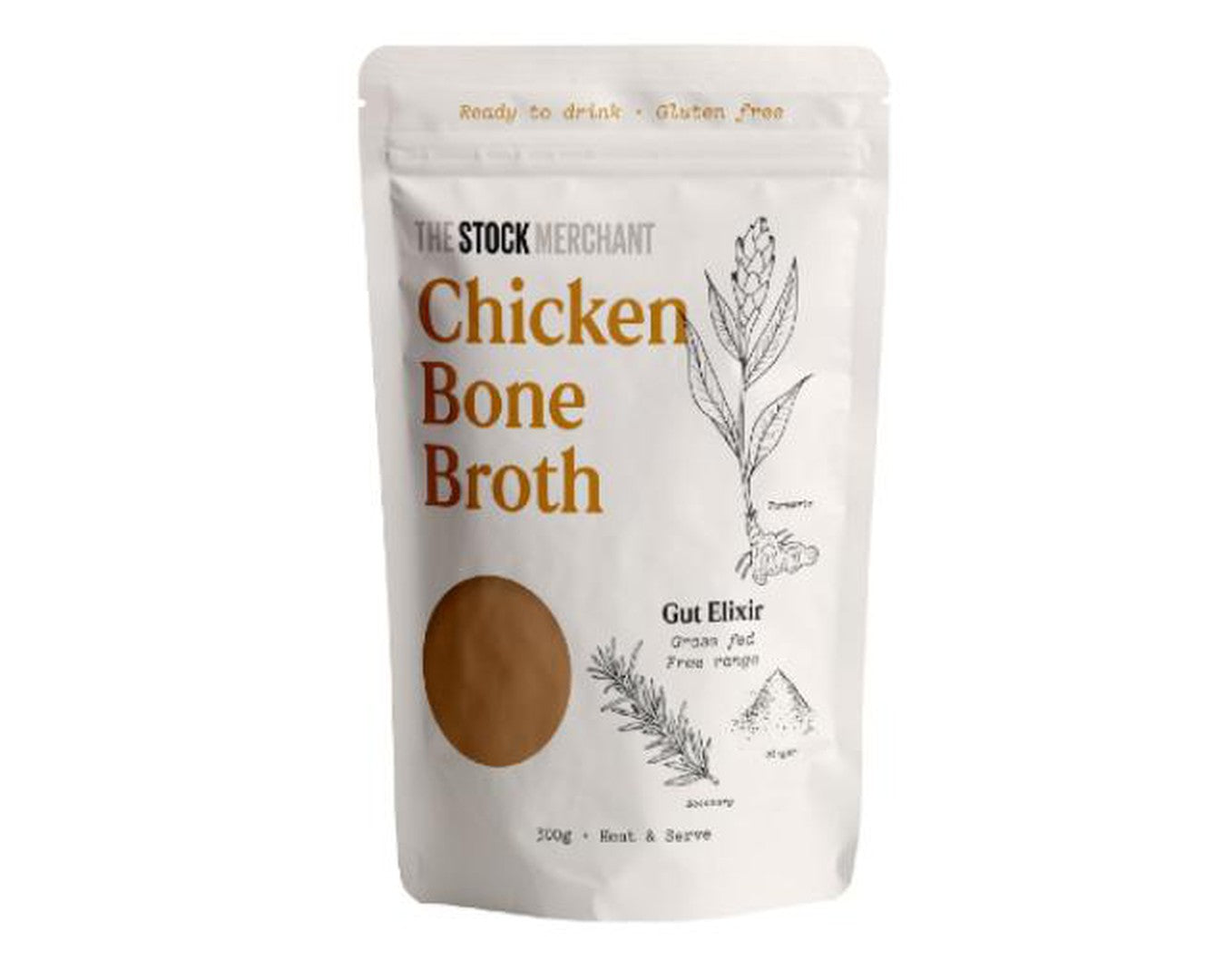 The Stock Merchant Ready to Drink Chicken Bone Broth 300g-Stock-The Local Basket