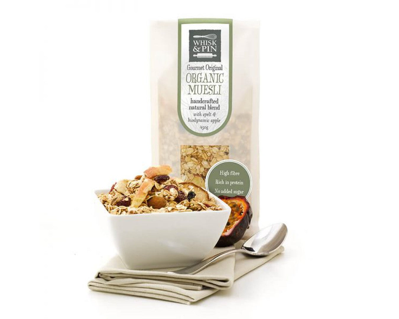 Whisk & Pin Organic Muesli 450g-Cereal-The Local Basket