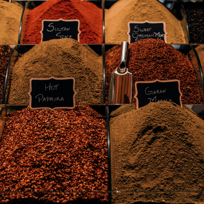exclusive groceries selection of condiments at the local basket
