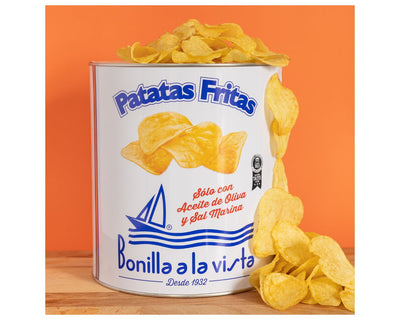 Bonilla a la Vista Patatas Fritas Potato Chips 500g Tin - 0