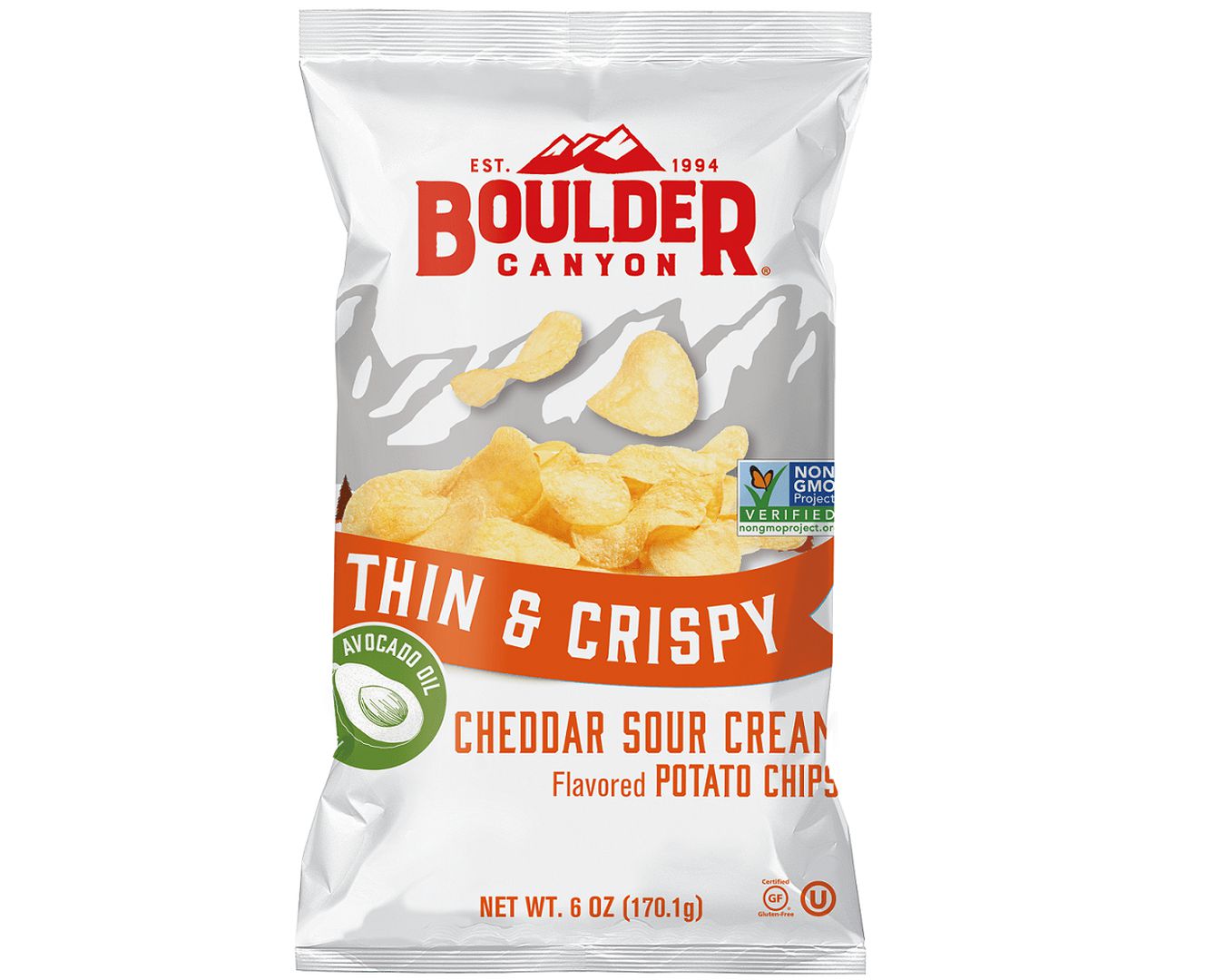 Boulder Thin Cheddar Chips 170g-Chips-The Local Basket