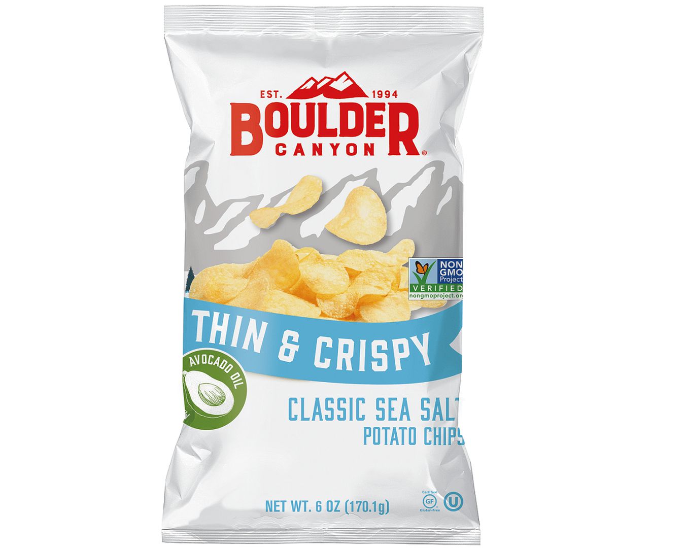 Boulder Thin Sea Salt Chips 170g-Chips-The Local Basket