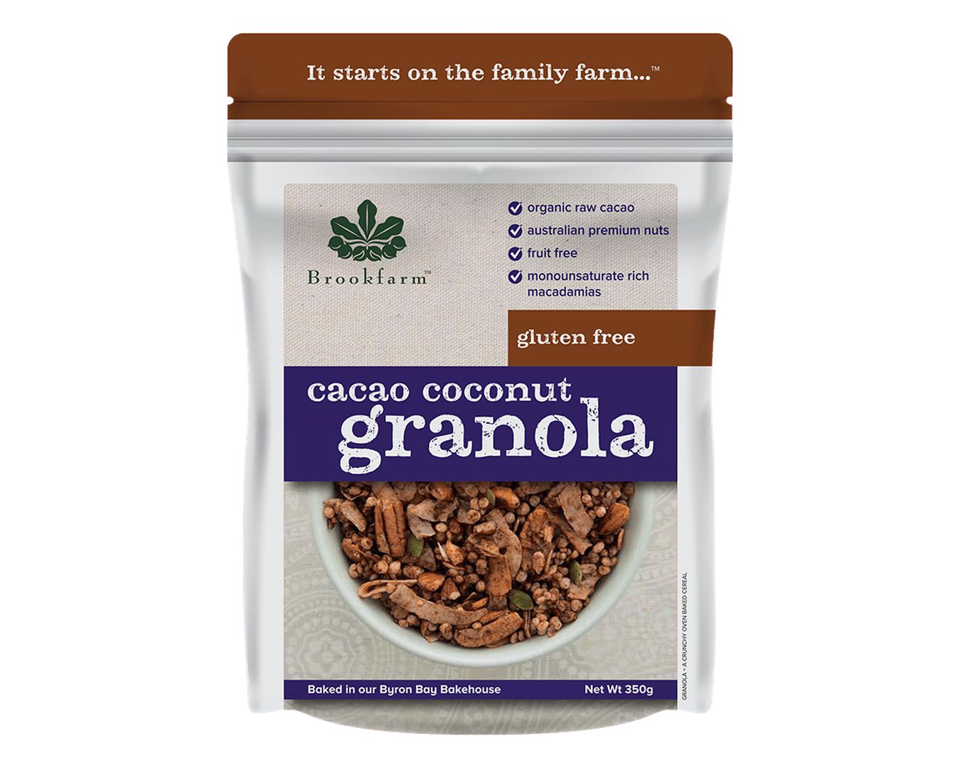 Brookfarm Cacao Coco Granola 350g-Cereal-The Local Basket