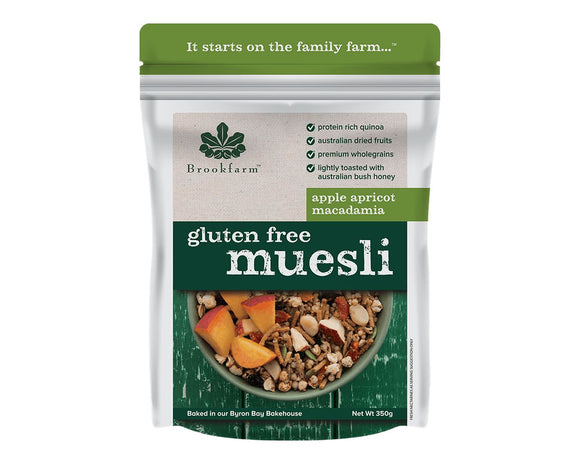 Brookfarm Gluten Free Apricot Muesli 350g-Cereal-The Local Basket
