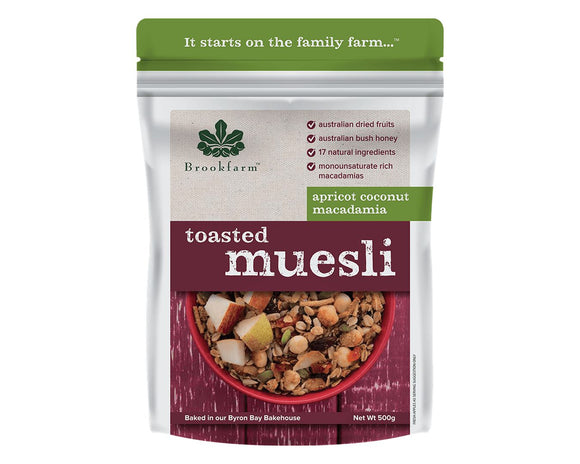 Brookfarm Toasted Apricot Coconut Muesli 500g-Cereal-The Local Basket