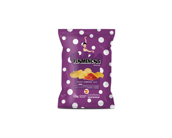 Flamencas Spanish Potato Chips Ham 120g