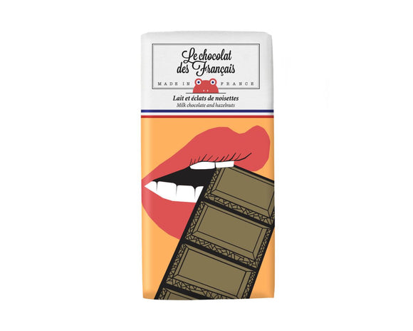 Le Chocolat des Français Milk Chocolate and Hazelnuts 80g