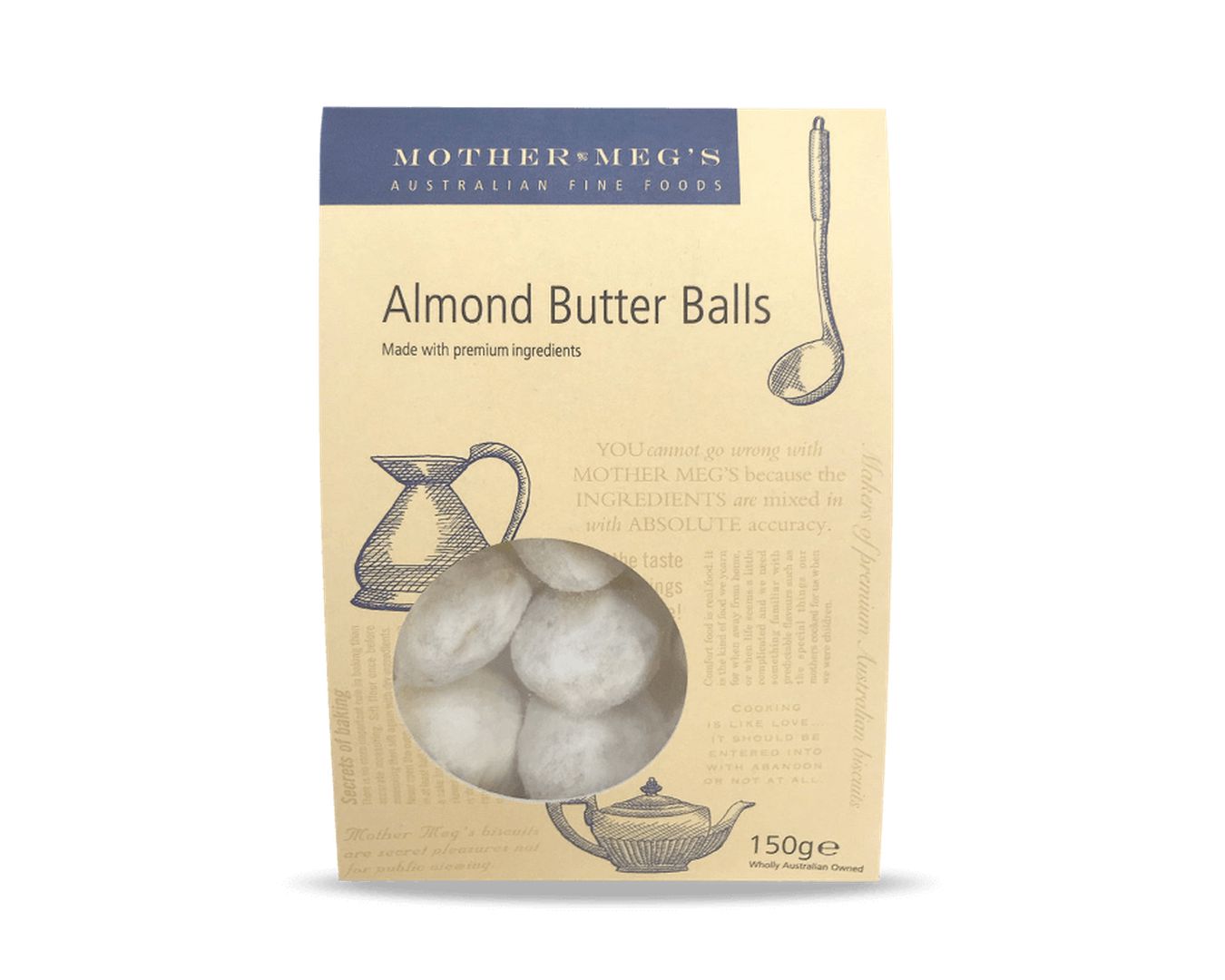 Mother Meg's Almond Butter Balls 150g-Biscuit-The Local Basket