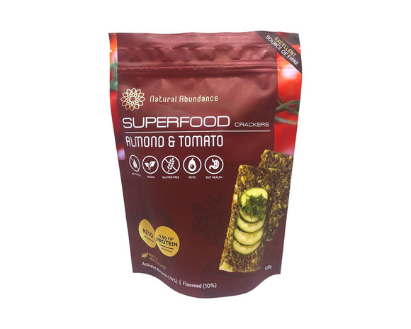 Natural Abundance Almond and Tomato Crackers 100g
