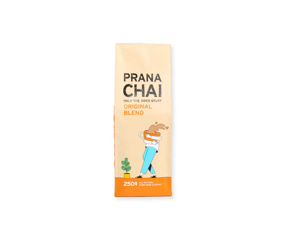 Prana Chai Original Blend 250g - a handcrafted sticky chai made with premium black tea, spices, and Australian honey, available at The Local Basket.