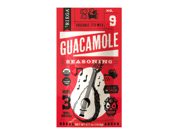 Riega Organic Guacamole Seasoning 10g at The Local Basket, featuring a blend of organic spices for guacamole.