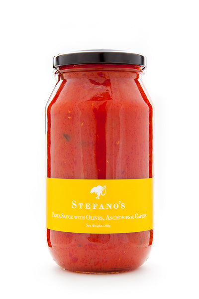 Stefano's Pasta Sauce with Olive, Anchovies & Capers 500g