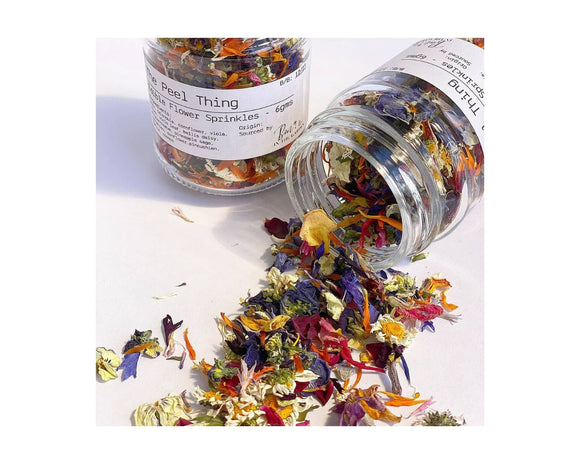 The Peel Thing Edible Flower Sprinkles - Rainbow Mix 6g