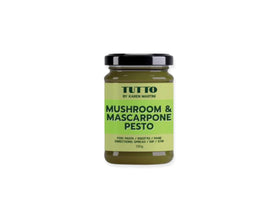  Tutto by Karen Martini Mushroom & Mascarpone Pesto 130g jar - umami-rich mushrooms with creamy mascarpone