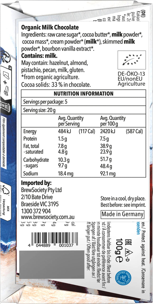 Vivani Chocolate Fine Milk 100g