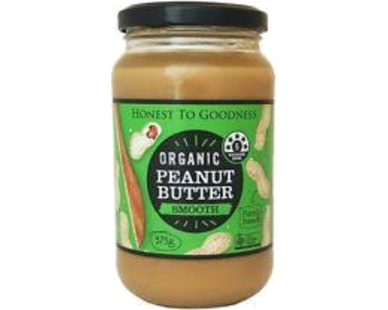 Honest To Goodness Peanut Butter Organic Smooth 375g-Spreads-The Local Basket