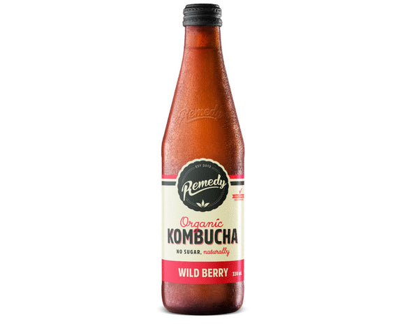 Remedy Kombucha Wild Berry 330ml-Beverages-The Local Basket