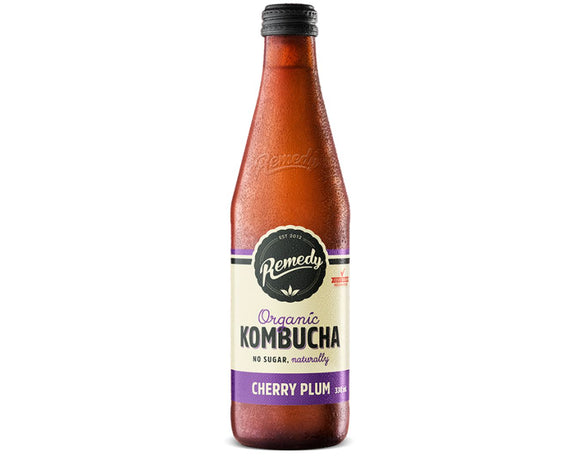 Remedy Kombucha Cherry Plum 330ml-Beverages-The Local Basket