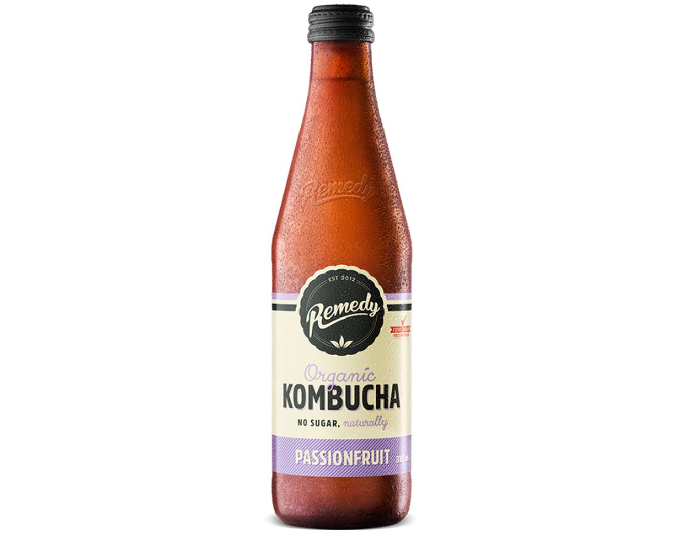 Remedy Kombucha Passionfruit 330ml-Beverages-The Local Basket