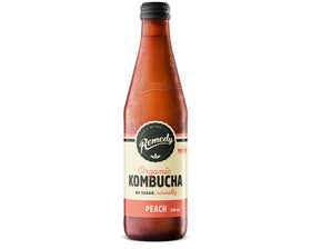 Remedy Kombucha Peach 330ml-Beverages-The Local Basket