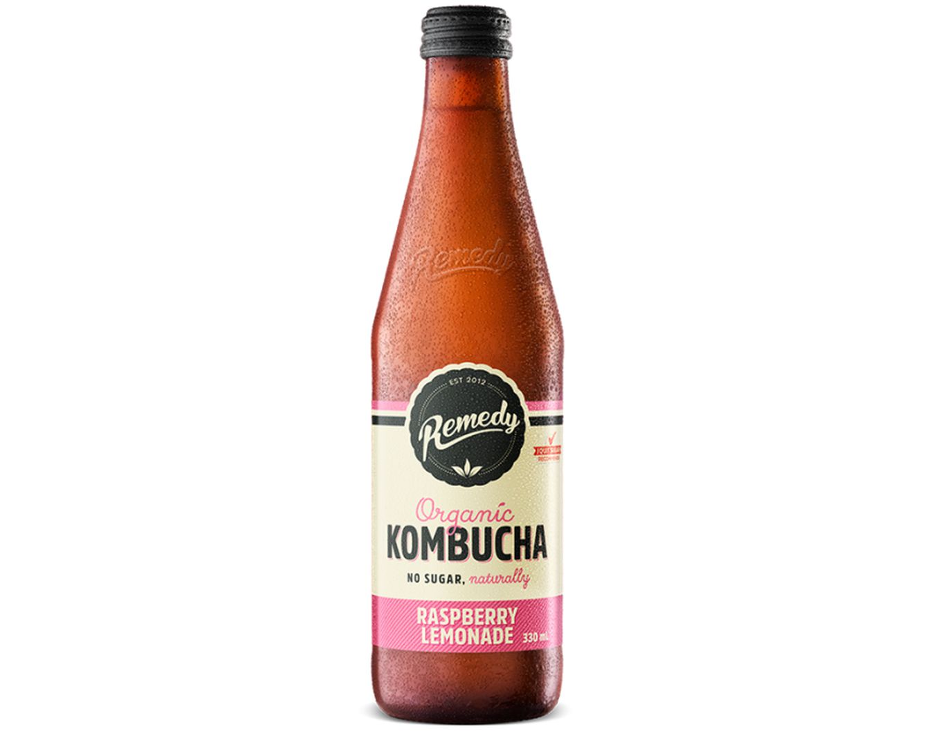 Remedy Kombucha Raspberry Lemonade 330ml-Beverages-The Local Basket