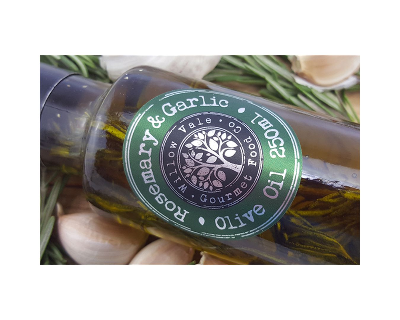 Willow Vale Rosemary & Garlic Olive Oil 250ml-Olive Oil-The Local Basket