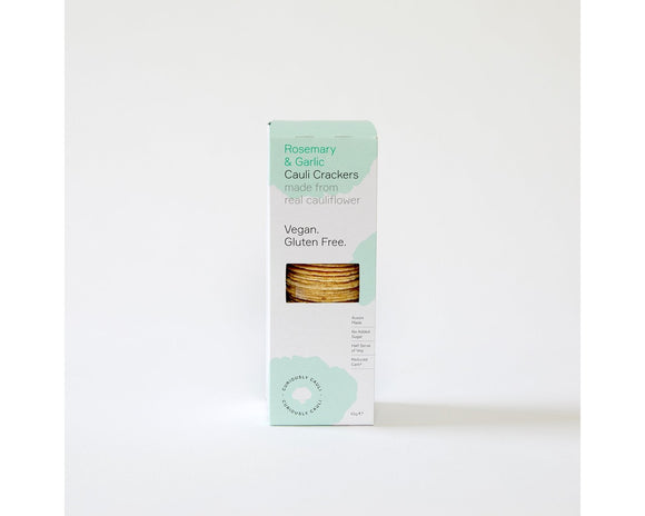 Curiously Cauli Rosemary & Garlic Cauli Cracker 70gr-Snack-The Local Basket