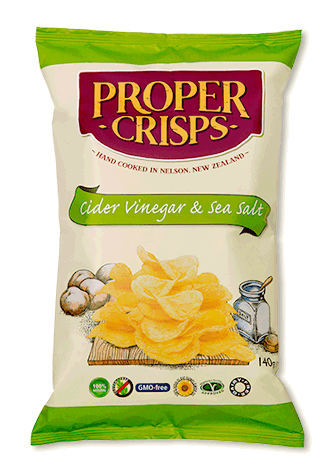 Proper Crisps Cider Vinegar & Sea Salt 140g