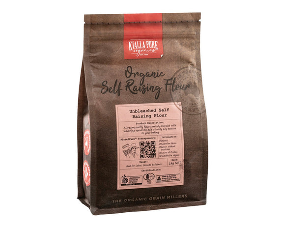 Kialla Organic Unbleached Self Raising Flour 1Kg-Flour-The Local Basket