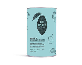 Nib Noble 40% Cacao Organic Drinking Chocolate 200g-Drinking Chocolate-The Local Basket