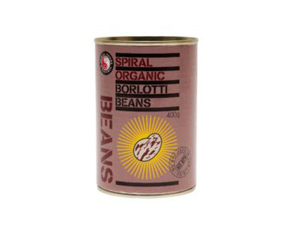 Spiral Foods Organic Borlotti Beans 400gr-Beans-The Local Basket