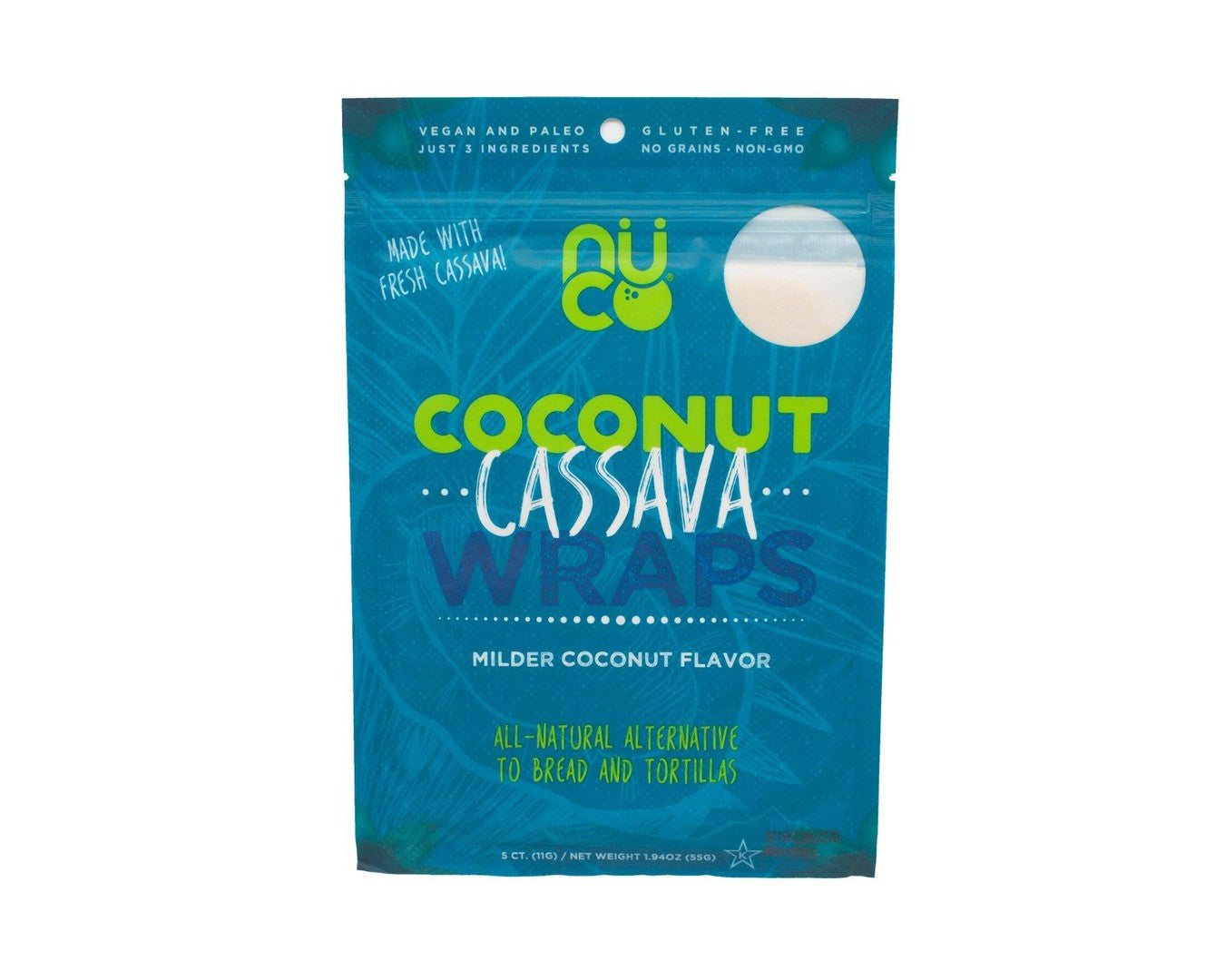 Nuco Cassava Wraps 55gr-Wraps-The Local Basket